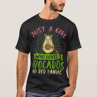 Süße Tier nur ein Mädchen, das Avocados und Rot Li T-Shirt