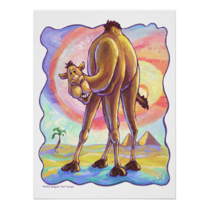Süße Tier Parade Camel Art Poster