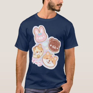 Süße Tier Patisserie blau T-Shirt