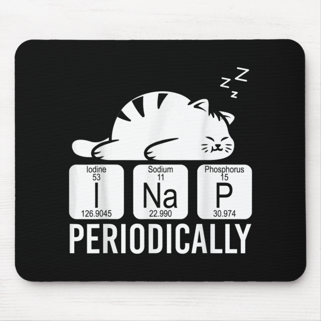 Süße Tier Periodischer Tisch Funny Chemistry Cat Mousepad (Vorne)