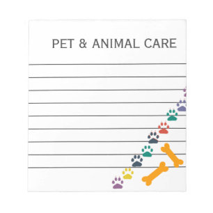 Süße Tier Pet Care Business Office Notizblock