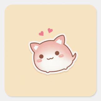Süße Tier Quadratischer Aufkleber