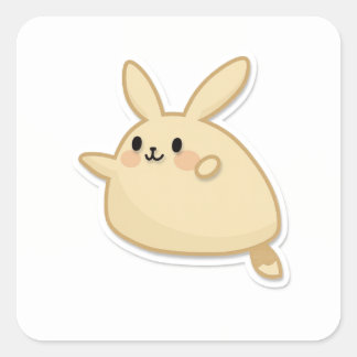 Süße Tier Quadratischer Aufkleber