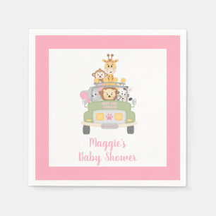süße Tier Safari Pink Baby Girl Dusche Serviette