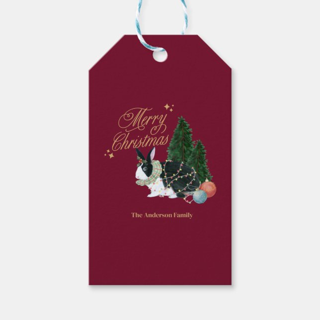 süße Tier Santa Geschenkanhänger (Vorderseite)