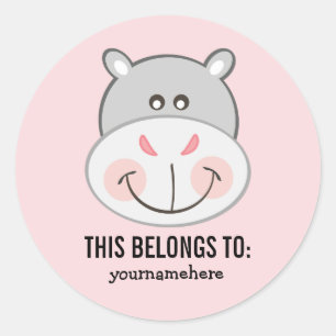 Süße Tier sieht dies als Zeichen an Runder Aufkleber