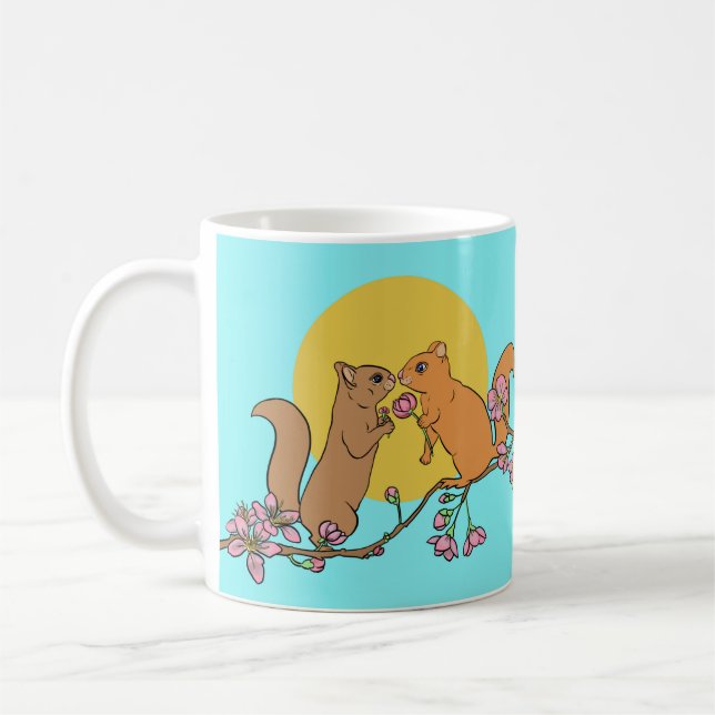 Süße Tier Tasse mit Eichhörnchen (Links)