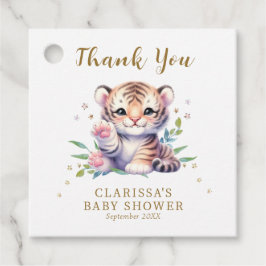 Süße Tier Tiger Stars White Baby Dusche Geschenkanhänger