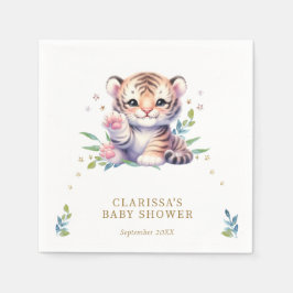 Süße Tier Tiger Stars White Baby Dusche Serviette