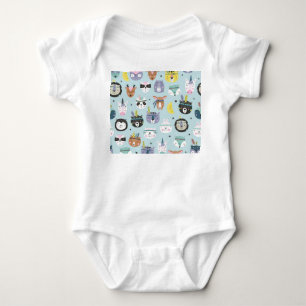 Süße Tier Tribal: Boho Pattern Baby Strampler