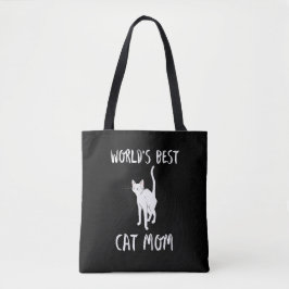 Süße Tier Typografie der besten Katze-Mama der Wel Tasche