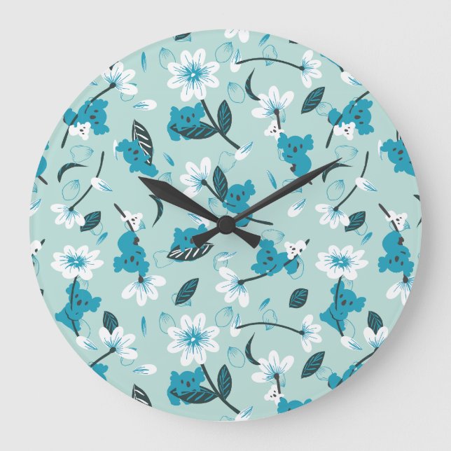 Süße Tier und Natur in Koala Große Wanduhr (Vorderseite)