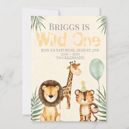 Süße Tier Wild Einladung zum Geburtstag
