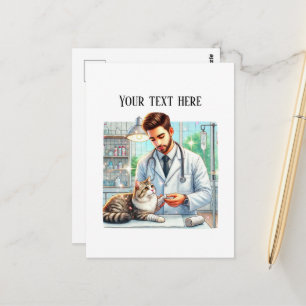 Süße Tierarztpraxis anpassbar Postkarte
