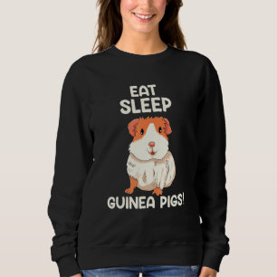 Süße Tierbekleidung Essen Schlaf Meerschweinchen Sweatshirt
