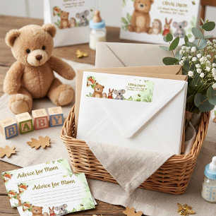 Süße Tiere Aquarell Wald Baby Shower