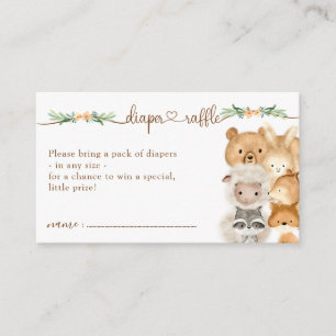 Süße Tiere Baby Shower Neue Mami Windel Raffle Begleitkarte