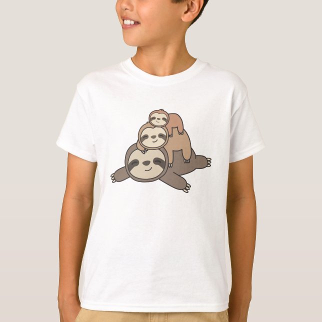 Süße Tiere für Kinder, die schlafen T-Shirt (Vorderseite)