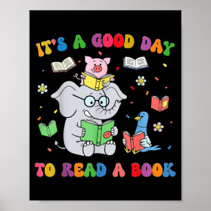 Süße Tiere lesen Buch Lehrern Schülern Kinder Buch Poster
