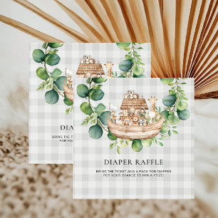 Süße Tiere Noahs Arche Bring Windeln Tombola Karte