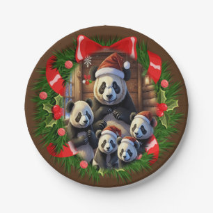Süße Tiere Weihnachtsfeier Pappteller