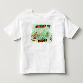Süße Tierfreunde auf Fahrrädern Kleinkind T-shirt