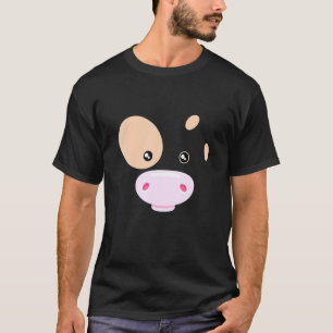 Süße Tiergesicht-Kuh-Kostüm Halloween Erwachsene K T-Shirt