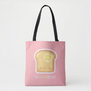 Süße Toast- und Butter-Witzige-Sprüche-Tragetasche Tasche