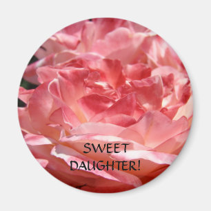 SÜSSE TOCHTER MAGNET Rosa Rosen Magnet Geschenk