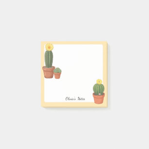 Süße Topfkaktus-Blumen-Haftnotizen Post-it Klebezettel