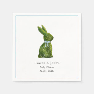 Süße Topiary-Hasen-Baby-Party  Serviette