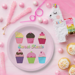 Süße Törtchen Cupcakes Pappteller