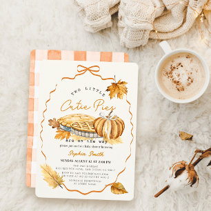 Süße Törtchen Zwillinge Kürbis Baby Shower Einladung