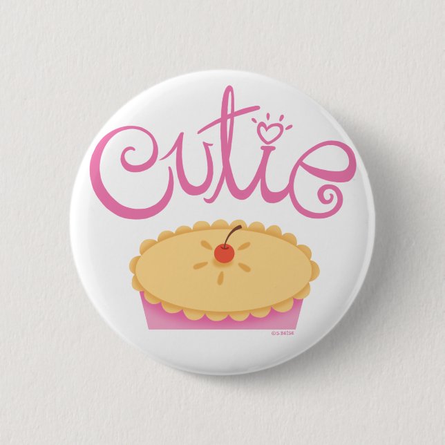 Süsse-Torten-Knopf Button (Vorderseite)