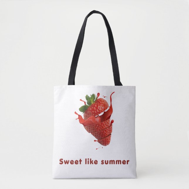 Süße Tote Bag mit Fruchtmuster Tasche (Vorderseite)