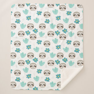 Süße Trägheits-Blumenmuster Sherpadecke