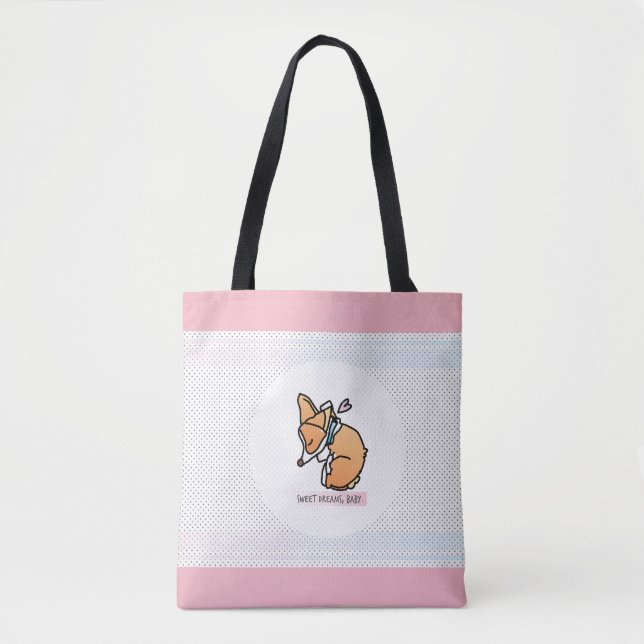 süße Träume, Corgibaby. PastellTaschentasche Tasche (Vorderseite)