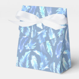 süße Träume - cyanotypische Aquarellfedern: Geschenkschachtel