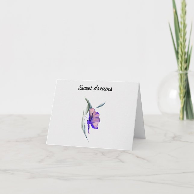 Süße Träume Dankeskarte (Vorderseite)