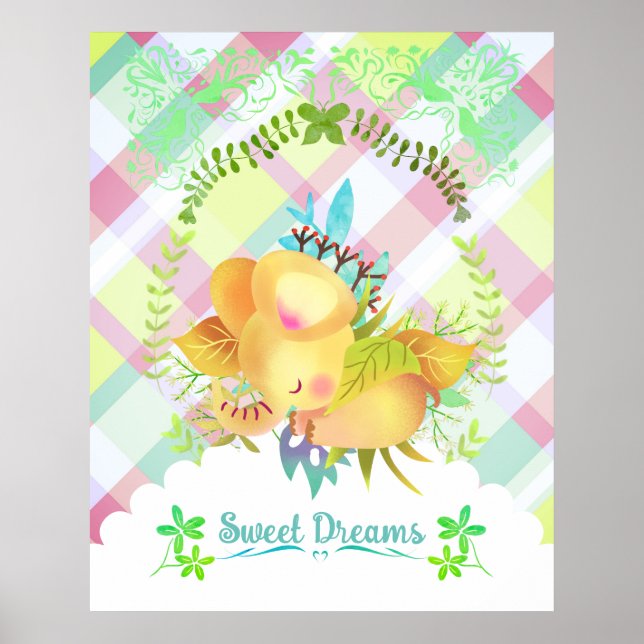 Süße Träume Elefant. Poster (Vorne)