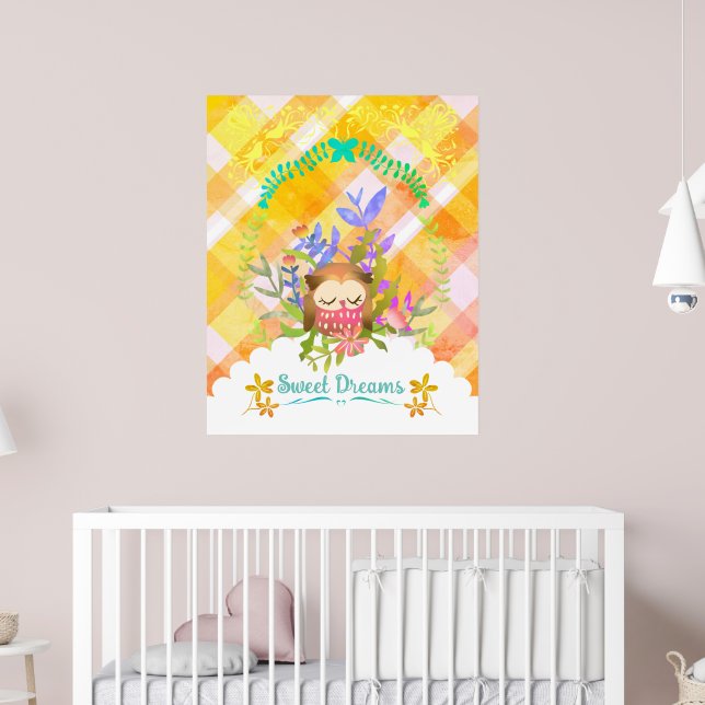 Süße Träume Owl. Poster (Kinderzimmer 2)