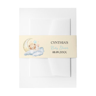 Süße Träume Teddybär Junge Baby Shower Einladungsbanderole