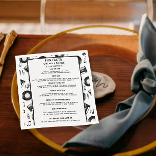 Süße trendige Retro-Vinyl-Musik-Hochzeit lustige F Serviette