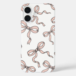 Süße trendige rosa Schleifen mit schwarzer Umrandu iPhone 16 Hülle