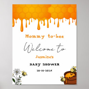 Süße triefende Honigwabe werdende Bienenmutter Bab Poster