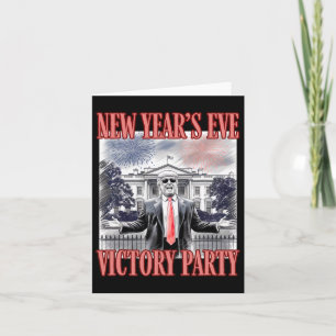 Süße Trump Silvester- Siegesparty Feuerwerk  Karte