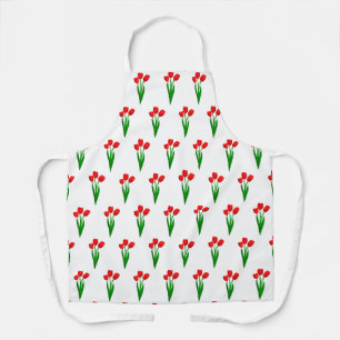 Süße Tulpen-Blumen-Küchenschürze mit Druck Schürze