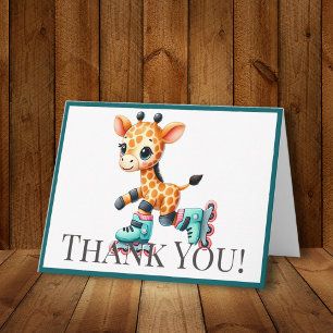 Süße Türkisfarbene Klassische Giraffe Junge Skaten
