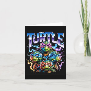 Süße Turtle Squad Elektrischer Blitz Halloween Karte
