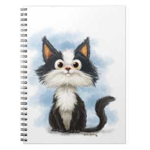 Süße Tuxedo-Katzen-Cartoon Notizblock